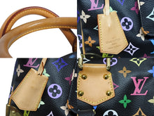 画像をギャラリービューアに読み込む, 極美品 LOUIS VUITTON ルイヴィトン スピーディ30 ハンドバッグ M92642 モノグラム マルチカラー ブラック ゴールド金具 村上隆 中古 4b009097