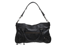 画像をギャラリービューアに読み込む, BALENCIAGA バレンシアガ ザ ファースト ハンドバッグ ショルダーバッグ ブラック レザー 103208 ブラック金具 美品 中古 4b009098