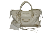 画像をギャラリービューアに読み込む, BALENCIAGA バレンシアガ THE CITY ザ シティ 2WAYバッグ 115748 レザー アイボリー ゴールド金具 美品 美品 中古 4b009099