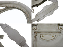 画像をギャラリービューアに読み込む, BALENCIAGA バレンシアガ THE CITY ザ シティ 2WAYバッグ 115748 レザー アイボリー ゴールド金具 美品 美品 中古 4b009099