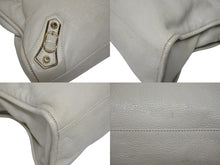 画像をギャラリービューアに読み込む, BALENCIAGA バレンシアガ THE CITY ザ シティ 2WAYバッグ 115748 レザー アイボリー ゴールド金具 美品 美品 中古 4b009099