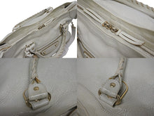 画像をギャラリービューアに読み込む, BALENCIAGA バレンシアガ THE CITY ザ シティ 2WAYバッグ 115748 レザー アイボリー ゴールド金具 美品 美品 中古 4b009099