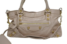 画像をギャラリービューアに読み込む, BALENCIAGA バレンシアガ ジャイアント ファースト 2WAYバッグ 285433 レザー ピンクベージュ ゴールド金具 美品 中古 4b009103