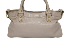 画像をギャラリービューアに読み込む, BALENCIAGA バレンシアガ ジャイアント ファースト 2WAYバッグ 285433 レザー ピンクベージュ ゴールド金具 美品 中古 4b009103