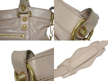 画像をギャラリービューアに読み込む, BALENCIAGA バレンシアガ ジャイアント ファースト 2WAYバッグ 285433 レザー ピンクベージュ ゴールド金具 美品 中古 4b009103