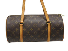 画像をギャラリービューアに読み込む, LOUIS VUITTON ルイヴィトン パピヨン30 ハンドバッグ M51385 筒型 モノグラムキャンバス ブラウン 美品 中古 4b009105
