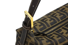 Load image into Gallery viewer, FENDI フェンディ マンマバケット ハンドバッグ 26425 ズッカ柄 ブラウン レザー キャンバス ゴールド金具 美品 中古 4b009109