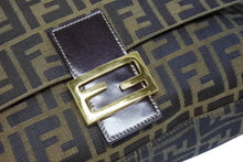 Load image into Gallery viewer, FENDI フェンディ マンマバケット ハンドバッグ 26425 ズッカ柄 ブラウン レザー キャンバス ゴールド金具 美品 中古 4b009109