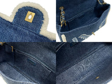 画像をギャラリービューアに読み込む, 極美品 CHANEL シャネル パッチワーク デニム ムートンショルダーバッグ ジャンボ 36cm エジプトライン 28番台 ブルー ゴールド金具 中古 4b009115