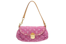 画像をギャラリービューアに読み込む, 極美品 LOUIS VUITTON ルイヴィトン ミニプリーティ ワンショルダーバッグ M95216 モノグラム デニム ピンク 中古 4b009116