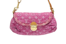 画像をギャラリービューアに読み込む, 極美品 LOUIS VUITTON ルイヴィトン ミニプリーティ ワンショルダーバッグ M95216 モノグラム デニム ピンク 中古 4b009116