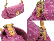 画像をギャラリービューアに読み込む, 極美品 LOUIS VUITTON ルイヴィトン ミニプリーティ ワンショルダーバッグ M95216 モノグラム デニム ピンク 中古 4b009116