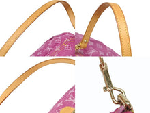 画像をギャラリービューアに読み込む, 極美品 LOUIS VUITTON ルイヴィトン ミニプリーティ ワンショルダーバッグ M95216 モノグラム デニム ピンク 中古 4b009116