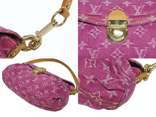 画像をギャラリービューアに読み込む, 極美品 LOUIS VUITTON ルイヴィトン ミニプリーティ ワンショルダーバッグ M95216 モノグラム デニム ピンク 中古 4b009116