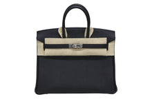 画像をギャラリービューアに読み込む, 新品未使用 HERMES エルメス ハンドバッグ K刻印 バーキン25 ブラック シルバー金具トゴ 中古 4b009117