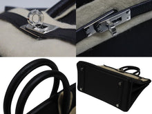 画像をギャラリービューアに読み込む, 新品未使用 HERMES エルメス ハンドバッグ K刻印 バーキン25 ブラック シルバー金具トゴ 中古 4b009117