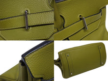 画像をギャラリービューアに読み込む, HERMES エルメス ゴルチェ期 ショルダーバーキン トリヨンクレマンス アニスグリーン □H刻印 ショルダーバッグ 美品 中古 4b009118