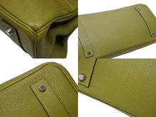 画像をギャラリービューアに読み込む, HERMES エルメス ゴルチェ期 ショルダーバーキン トリヨンクレマンス アニスグリーン □H刻印 ショルダーバッグ 美品 中古 4b009118