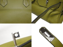 画像をギャラリービューアに読み込む, HERMES エルメス ゴルチェ期 ショルダーバーキン トリヨンクレマンス アニスグリーン □H刻印 ショルダーバッグ 美品 中古 4b009118