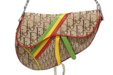 画像をギャラリービューアに読み込む, 極美品 Christian Dior クリスチャンディオール サドルバッグ ハンドバッグ ラスタカラー シルバー 04年 中古 4b009122