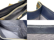 画像をギャラリービューアに読み込む, 極美品 LOUIS VUITTON ルイヴィトン スハリ ファビュロー トートバッグ ハンドバッグ M91813 ブルー 中古 4b009124