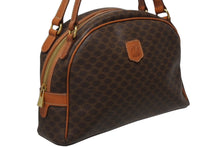 画像をギャラリービューアに読み込む, CELINE セリーヌ ヴィンテージ ハンドバッグ カバン ハンドバック 半月型 マカダム ゴールド金具 ブラウン 美品 中古 4b009127