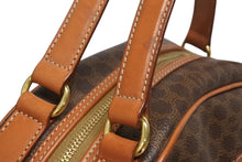 画像をギャラリービューアに読み込む, CELINE セリーヌ ヴィンテージ ハンドバッグ カバン ハンドバック 半月型 マカダム ゴールド金具 ブラウン 美品 中古 4b009127