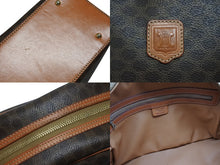 画像をギャラリービューアに読み込む, CELINE セリーヌ ヴィンテージ ハンドバッグ カバン ハンドバック 半月型 マカダム ゴールド金具 ブラウン 美品 中古 4b009127