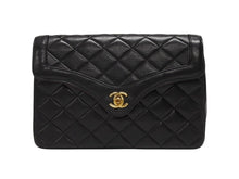 画像をギャラリービューアに読み込む, 極美品 CHANEL シャネル マトラッセ21 Sフラップ Sチェーンショルダーバッグ 2番台 ココマーク ラムスキン ブラック ゴールド金具 中古 4b009129