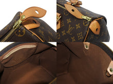 画像をギャラリービューアに読み込む, LOUIS VUITTON ルイヴィトン ハンドバッグ スピーディ35 M41524 PVCコーティングキャンバス レザー ブラウン ゴールド金具 美品 中古 4b009135