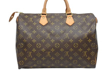 画像をギャラリービューアに読み込む, LOUIS VUITTON ルイヴィトン ハンドバッグ スピーディ35 M41524 PVCコーティングキャンバス レザー ブラウン ゴールド金具 美品 中古 4b009135