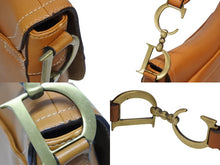 画像をギャラリービューアに読み込む, 極美品 CHRISTIAN DIOR クリスチャンディオール サドル ワンショルダーバッグ レザー ブラウン アンティークゴールド金具 中古 4b009140