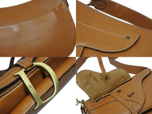 画像をギャラリービューアに読み込む, 極美品 CHRISTIAN DIOR クリスチャンディオール サドル ワンショルダーバッグ レザー ブラウン アンティークゴールド金具 中古 4b009140