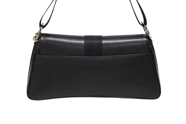 CHRISTIAN DIOR クリスチャンディオール ガリアーノ期 ハードコア ショルダーバッグ ラインストーン レザー ブラック 美品 中古 4b009141