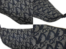 画像をギャラリービューアに読み込む, CHRISTIAN DIOR クリスチャンディオール トロッター サドルバッグ ワンショルダーバッグ サドルポーチ ネイビー 美品 中古 4b009143