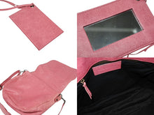 画像をギャラリービューアに読み込む, BALENCIAGA バレンシアガ フォルク ショルダーバッグ 246432 6603 レザー ピンク アンティークゴールド金具 美品 中古 4b009144