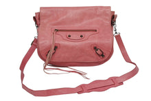 画像をギャラリービューアに読み込む, BALENCIAGA バレンシアガ フォルク ショルダーバッグ 246432 6603 レザー ピンク アンティークゴールド金具 美品 中古 4b009144