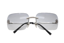 画像をギャラリービューアに読み込む, CHANEL シャネル リムレス サングラス 4085 c.124/8G サイズ62□15 120 カメリア ココマーク グレー 美品 中古 4b009146
