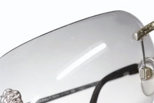 画像をギャラリービューアに読み込む, CHANEL シャネル リムレス サングラス 4085 c.124/8G サイズ62□15 120 カメリア ココマーク グレー 美品 中古 4b009146