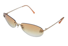 画像をギャラリービューアに読み込む, CHANEL シャネル リムレス サングラス 4013 c.125/56 サイズ59□16 130 ココマーク オレンジ 美品 中古 4b009148