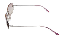 画像をギャラリービューアに読み込む, CHANEL シャネル リムレス サングラス 4002 c.124/58 サイズ57□19 130 ココマーク ピンク シルバー 美品 中古 4b009150