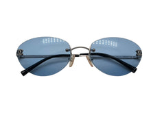 画像をギャラリービューアに読み込む, 極美品 CHANEL シャネル リムレス サングラス 4003 c.103/72 サイズ57□19 130 ココマーク ブルー シルバー 中古 4b009154