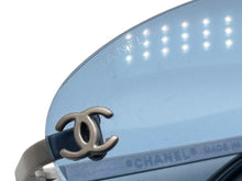 画像をギャラリービューアに読み込む, 極美品 CHANEL シャネル リムレス サングラス 4003 c.103/72 サイズ57□19 130 ココマーク ブルー シルバー 中古 4b009154