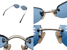 画像をギャラリービューアに読み込む, 極美品 CHANEL シャネル リムレス サングラス 4003 c.103/72 サイズ57□19 130 ココマーク ブルー シルバー 中古 4b009154