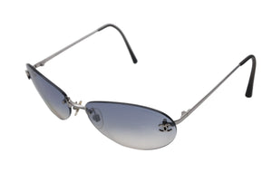 極美品 CHANEL シャネル 4013 リムレス サングラス ブルー 極美品 CHANEL シャネル リムレス サングラス アイウェア 4013 c.124