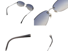 画像をギャラリービューアに読み込む, 極美品 CHANEL シャネル リムレス サングラス アイウェア 4013 c.124/55 サイズ59□16 130 ココマーク グレー シルバー 中古 4b009156