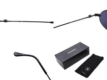 画像をギャラリービューアに読み込む, 極美品 CHANEL シャネル オーバル サングラス アイウェア 02465 90405 ココマーク ブラック 中古 4b009157