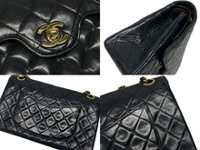 画像をギャラリービューアに読み込む, CHANEL シャネル マトラッセ25 Wフラップ Wチェーンショルダーバッグ 1番台 ココマーク ラムスキン ゴールド金具 美品 中古 4b009159