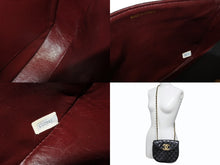 画像をギャラリービューアに読み込む, 極美品 CHANEL シャネル ハーフムーン チェーンショルダーバッグ 1番台 ココマーク ラムスキン ブラック ゴールド金具 中古 4b009161