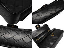 画像をギャラリービューアに読み込む, 極美品 CHANEL シャネル マトラッセ25 Wフラップ Wチェーンショルダーバッグ 3番台 ラムスキン ココマーク ブラック ゴールド金具 中古 4b009163